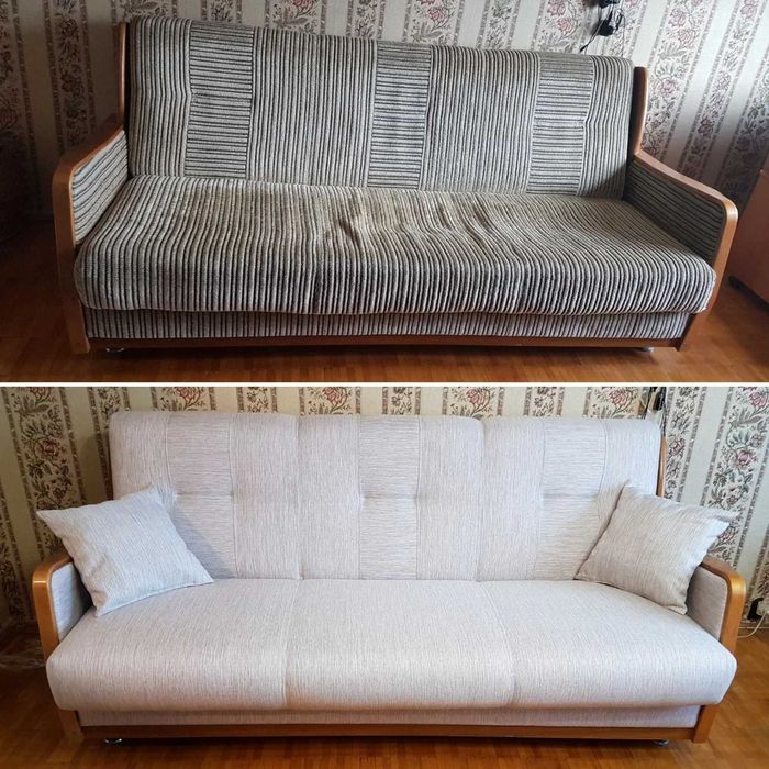 Полная замена обивки мягкой мебели в Алматы перетяжка ремонт