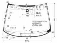 Стекло лобовое + дд SKODA OCTAVIA II 04-09 Skoda Octavia