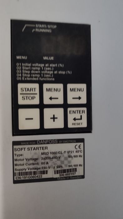 SOF STATER DANFOS 440 v чистотник плаваний пуск