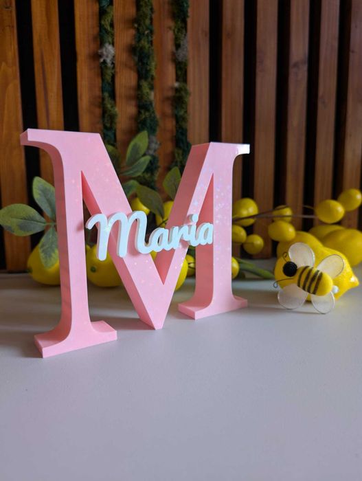 Litere / Inițiale personalizate 3D – cadou unic, decor evenimente