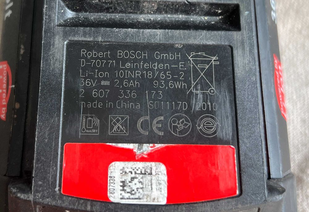 Acumulator original BOSCH 36V 2.6Ah Li-Ion – stare foarte bună, testat