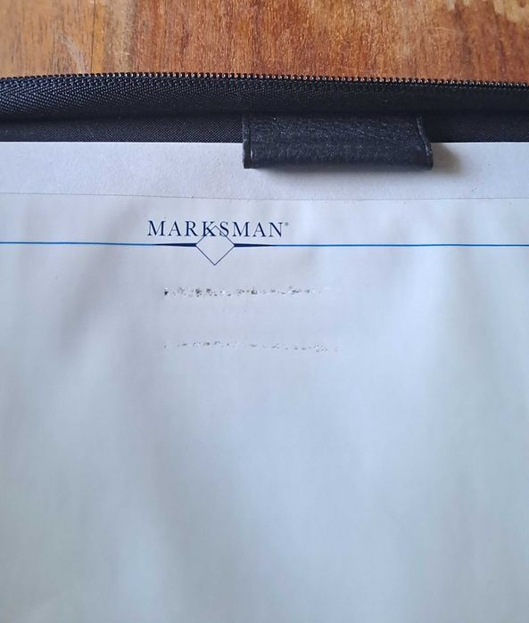 папка луксозна за документи естествена кожа с цип Марксман Marksman A4