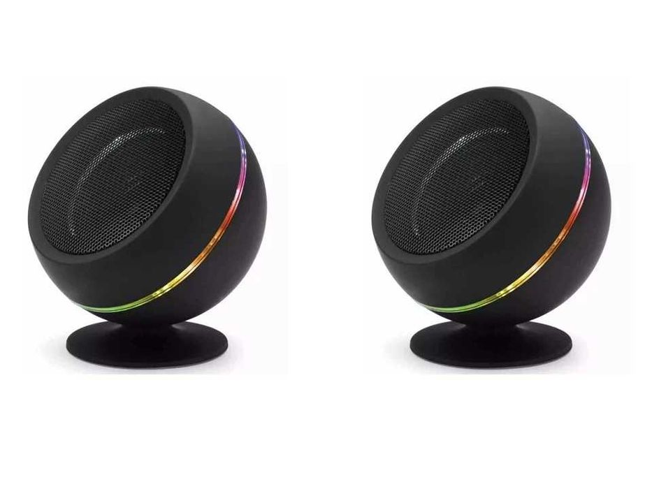 Set 2 boxe bluetooth Pulsar Mini TWS, 2 x 5W, led RGB, stereo