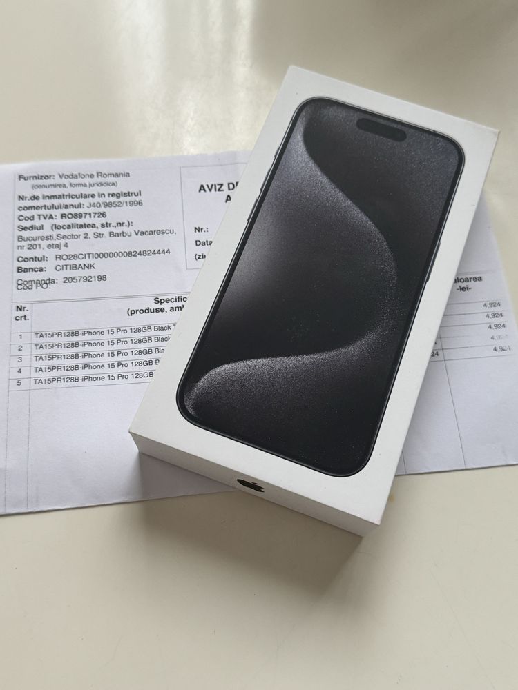 Iphone 15 Pro sigilat 128gb black