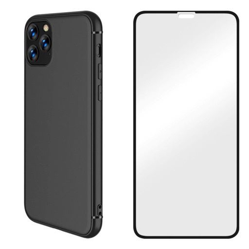 Husa Silicon Guard+Folie Sticla Curbata 6D 11D Iphone 11/12/13 PRO MAX