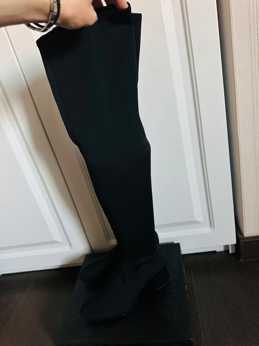 Cizme lungi Zara , negre , numarul 36