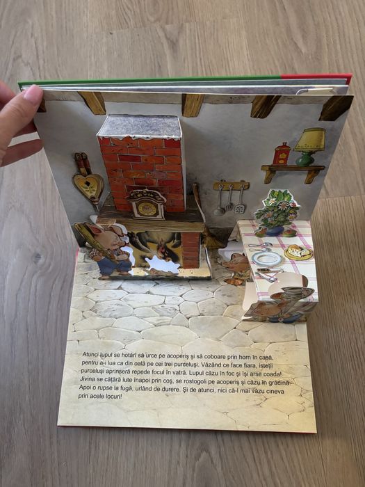 Set carti 3D Puisorul curios/Cei 3 Purcelusi