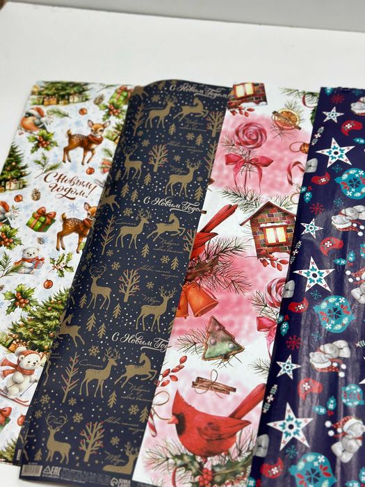 Упаковочная бумага на Новый год