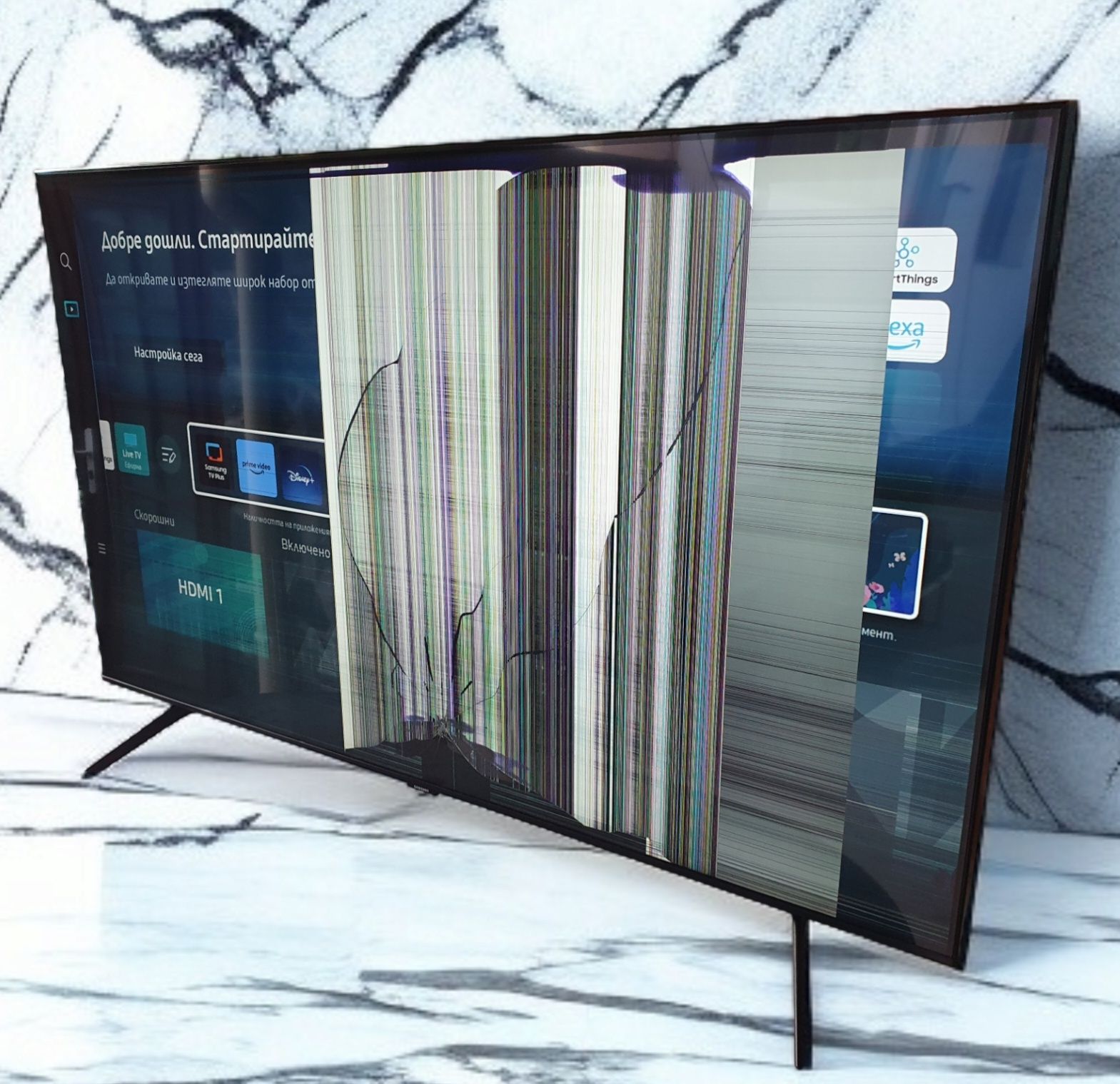 Телевизор - Samsung "55 ИНЧА" SMART !  ЗА ЧАСТИ !