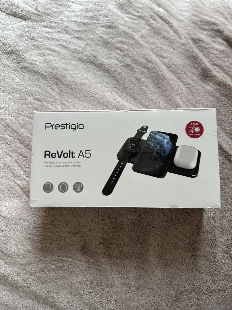Безжично зарядно Prestigio ReVolt A5, Черен