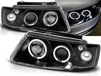 Фарове Пасат Б5 ЛЕД ейнджъл VW Passat B5  LED Angle eyes Черни Тунинг