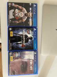 Продам диск Playstation 4, UFC3, Detroit, Uncharted 4.