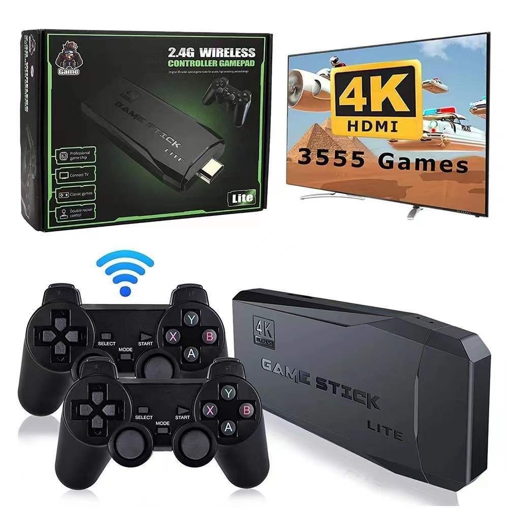 4K Game Stick Lite c двумя беспроводными геймпадами и +10000 играми