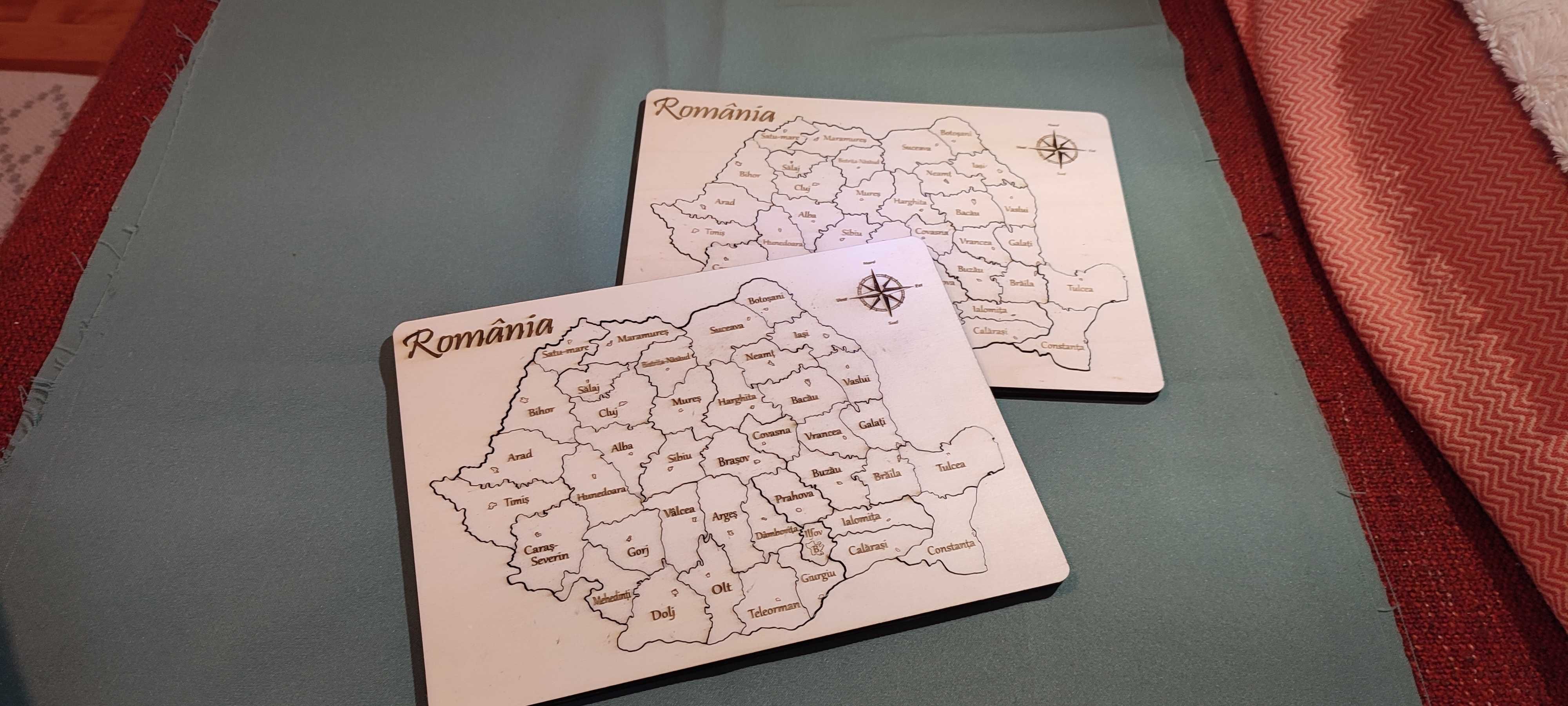 Puzzle hartă cu județele României - idee cadou