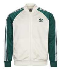 adidas Originals track jacket off white and green