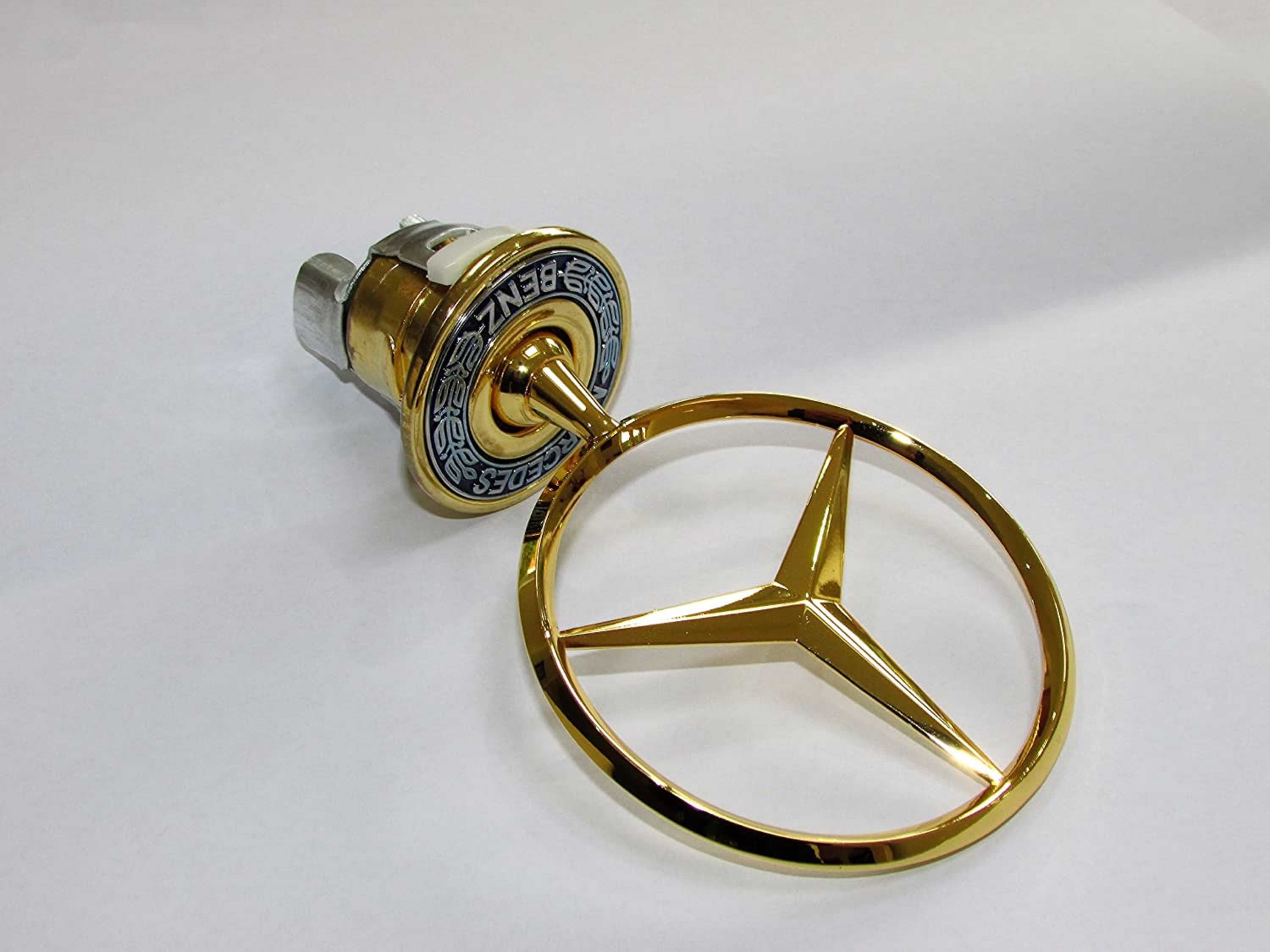 Емблема преден капак MERCEDES златна Мерцедес Gold 44mm