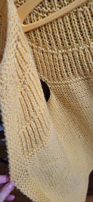 Pulover galben / vesta mohair Bergere France