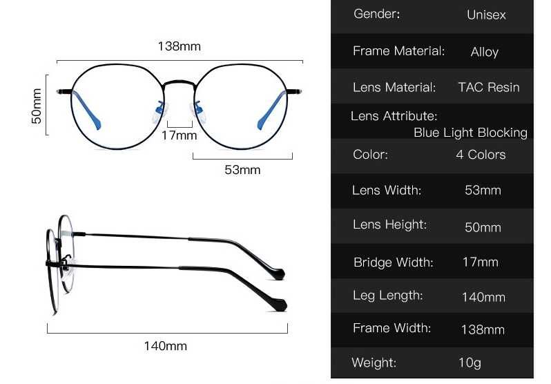 Rama de ochelari, lentile cu protectie la lumina artificiala 1903Ar