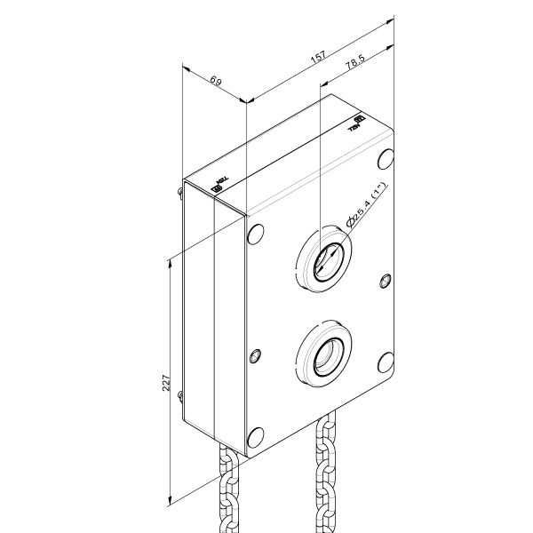 Reductor cu lant usi sectionale industriale