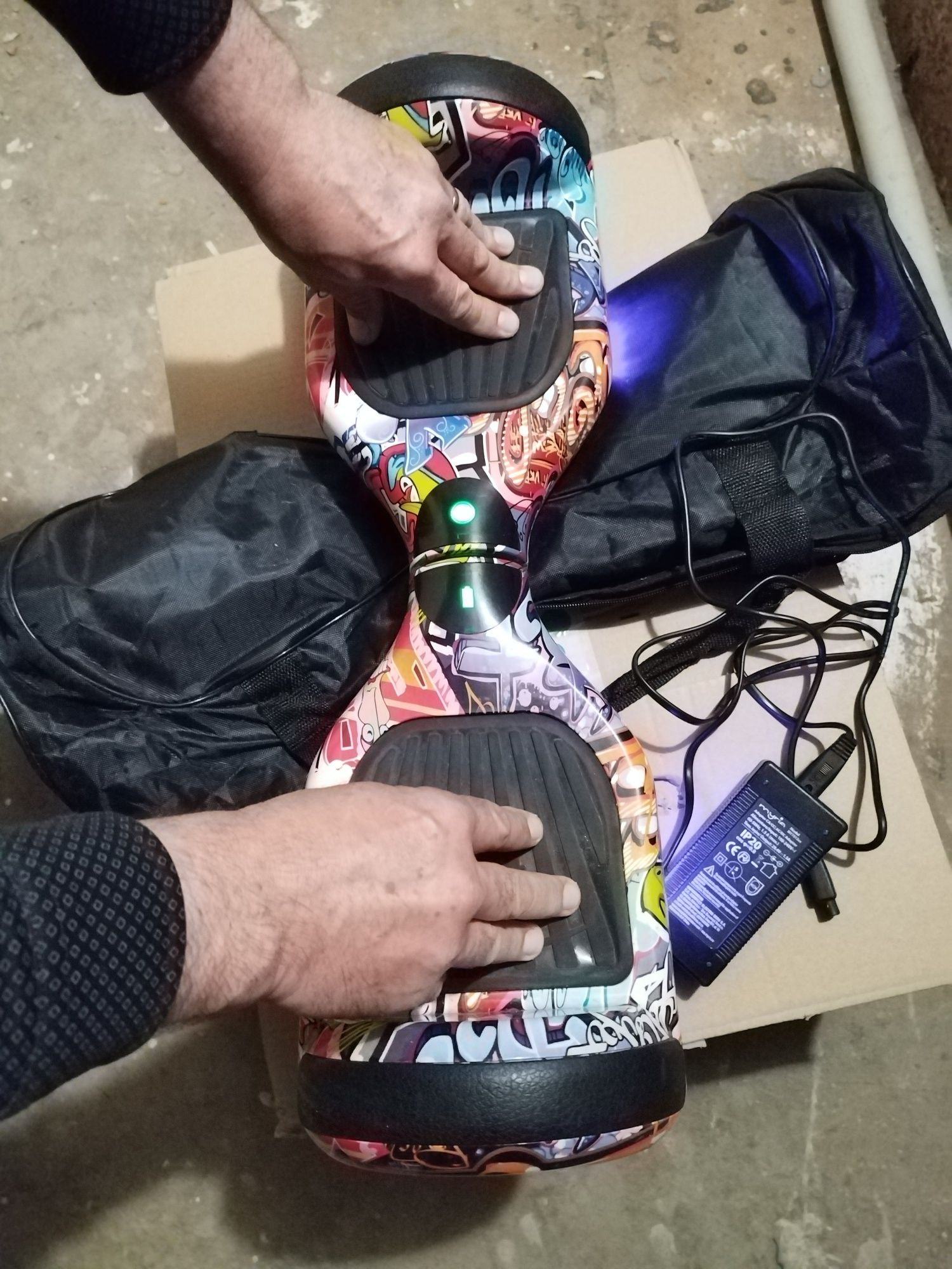 Hoverboard MYRIA Sky Rider MY7037YG, 6.5 inch, graffiti