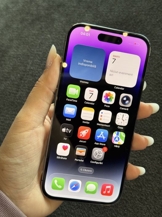 Iphone 14 Pro purple 128gb liber de retea impecabil