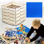 Кутия за сортиране на блокчета Lego с 4 тави за любители на Lego