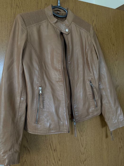 Кафяво кожено яке естествена кожа