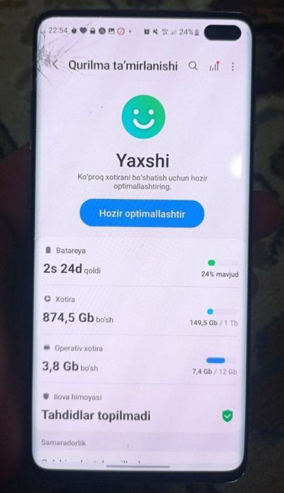 S10+. 5G. 12/1tb xolati zo‘r