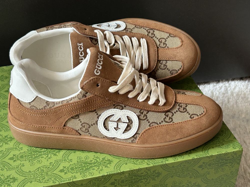 Gucci Interlocking G GG Canvas suede sneakers 41