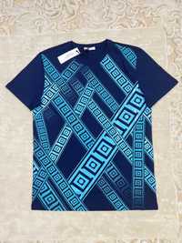 Versace Collection Оригинална Синя Тениска ГРЪЦКА Щампа M, L, XL