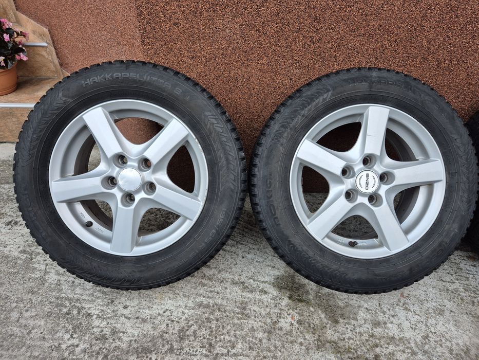 Jante Enzo R15 5x112 cu anvelope iarna Nokian 195/65R15