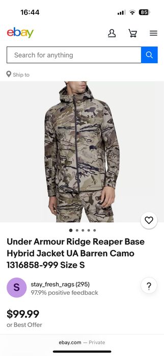 Under Armour Ridge Reaper Base Hybrid Jacket UA Barren Camo