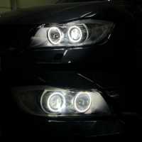 Lupe Bi Led+Angel eyes Led kit pt BMW E90/E87/X1/X3