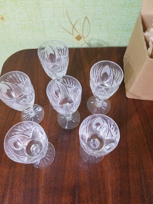 Фужеры хрустальные Чехия, "BOHEMIA" 12 штук. НОВЫЕ в упаковке.