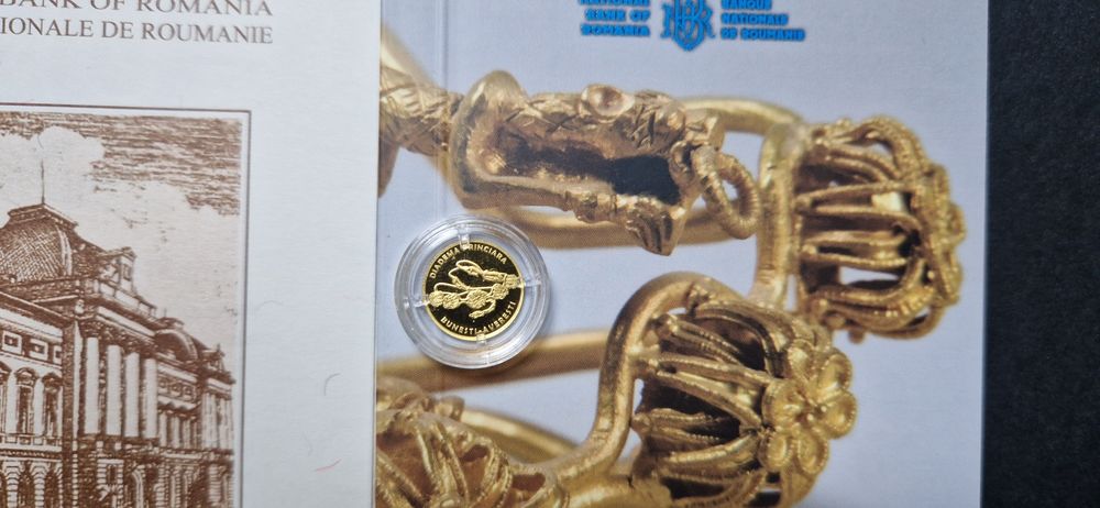 Moneda aur BNR 10 lei 2023 Istoria aurului : Diadema princiara