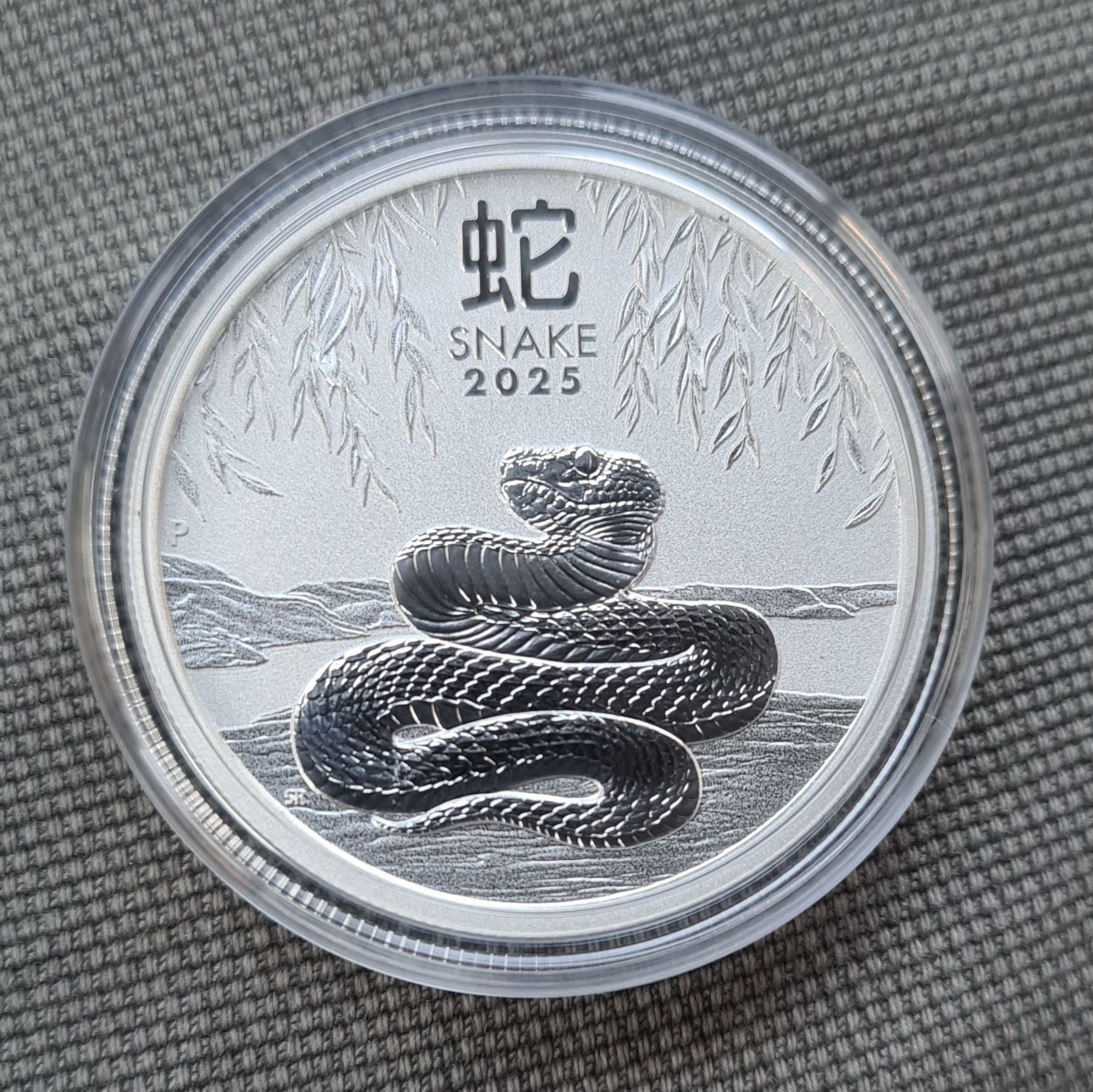 Сребърна монета, австралийски лунар, Змия, 1/2 унция, 2025 г.