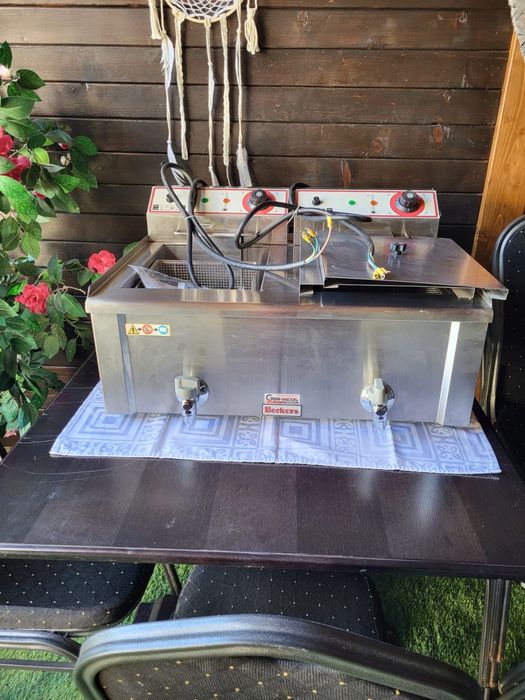 Fripteuza electrica cu doua cuve