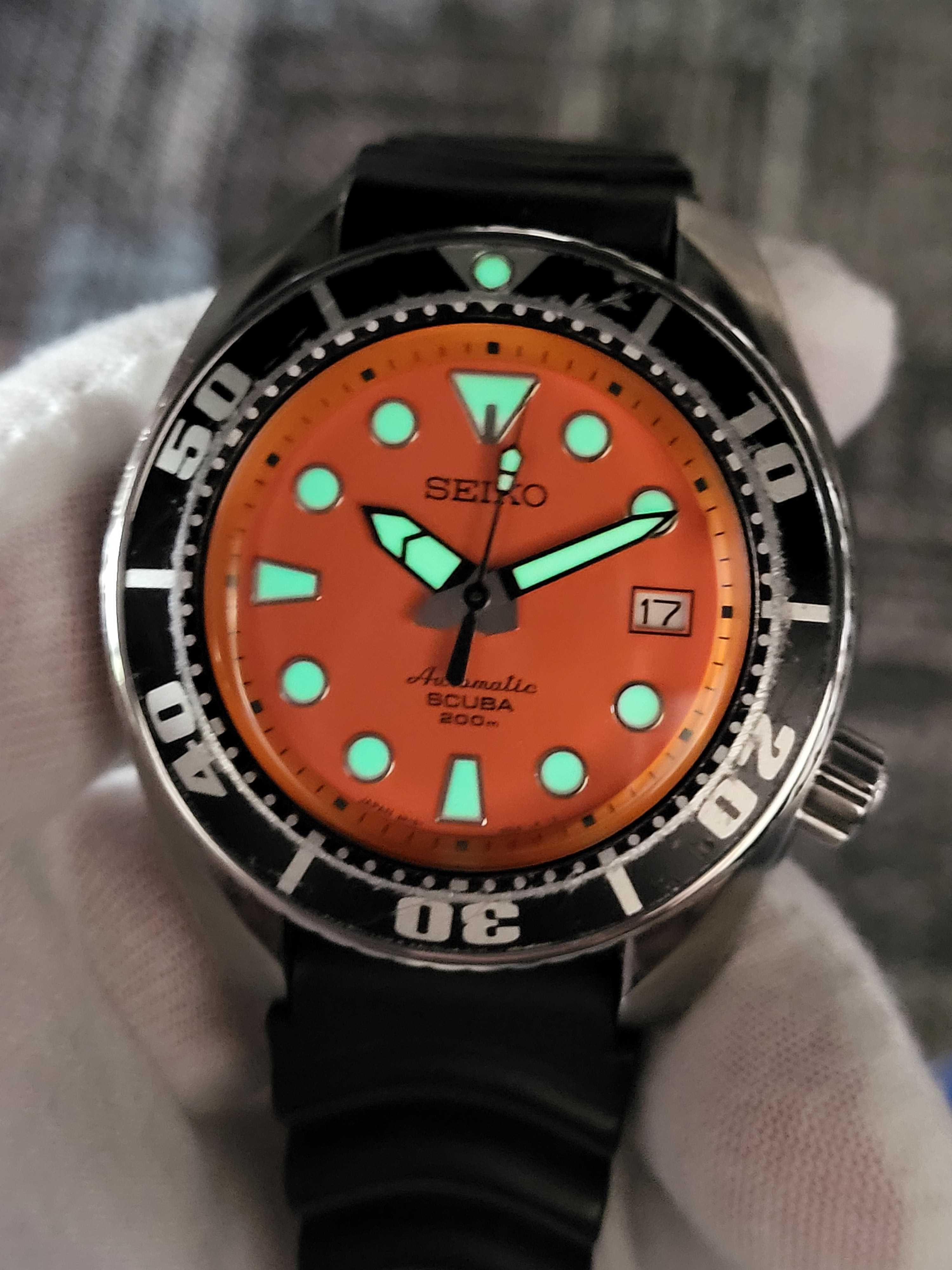 Seiko  Sumo Orange / First Generation Ref: SBDC005 (6R15-00G0)