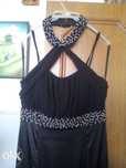 Rochie superba neagra cu perle