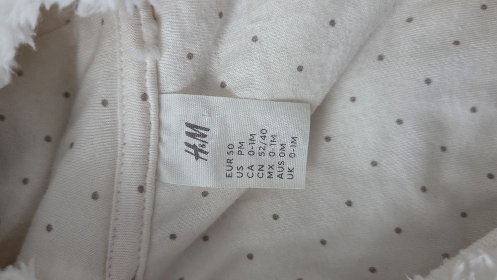 Costum salopeta pufoasa bebe 0-1 luni