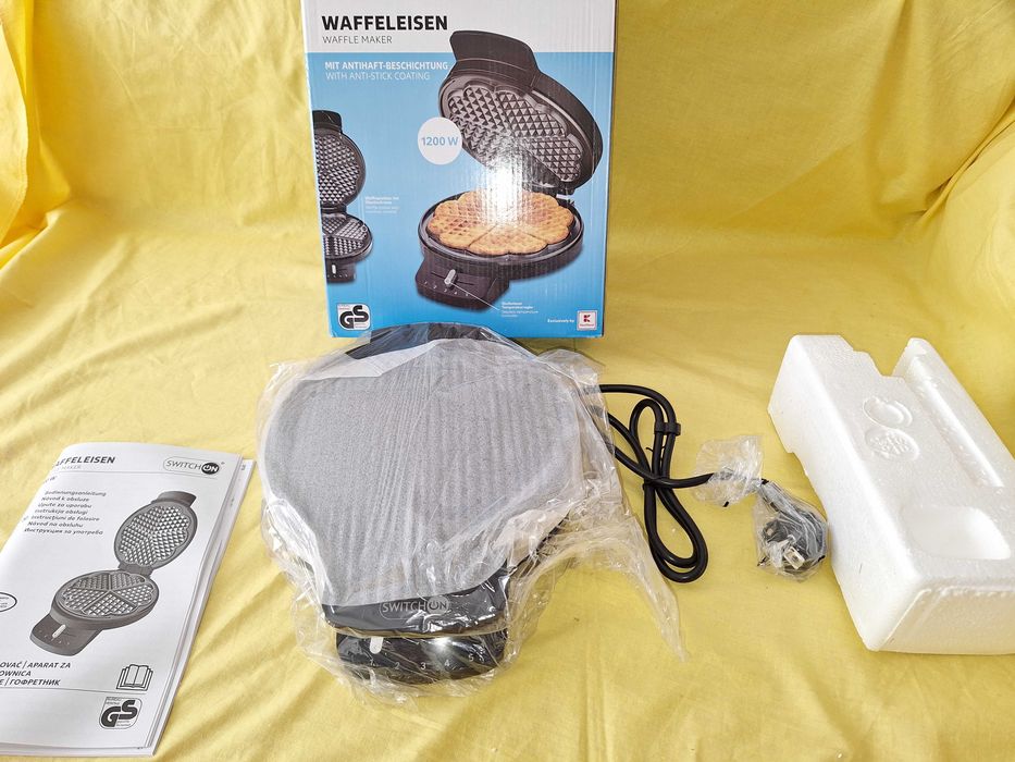 Aparat pentru preparat 5 gofre / vafe, 1200w, Placi antiaderente