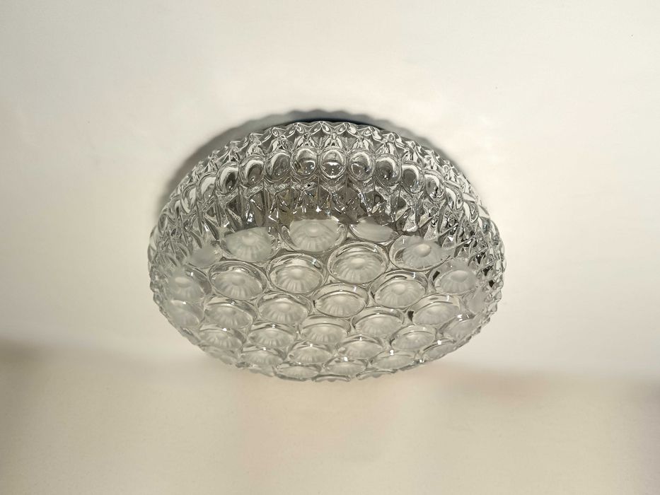 Plafoniera Mid-Century Modern, Art Deco, Holophane, vintage