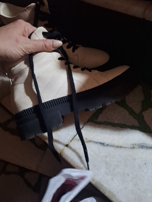 Дамски боти Lab и ботуши екрю 40 номер