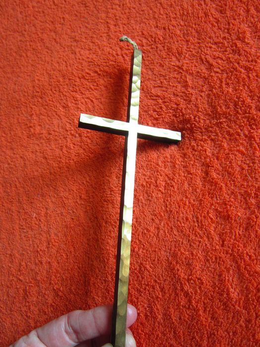 rar Cruce Crucifix handmade bronz vintage Germania 1960