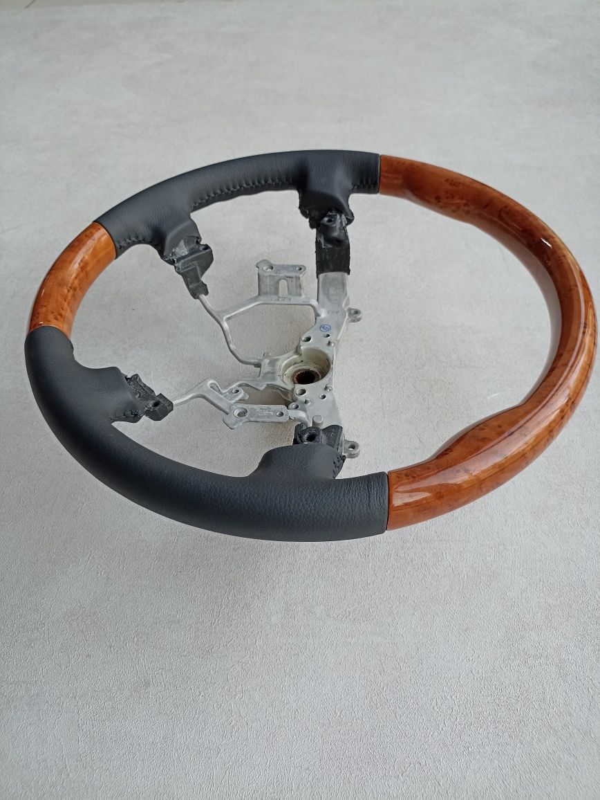 Руль PRADO 120 комбинированный дерево кожа рулевое колесо прадо