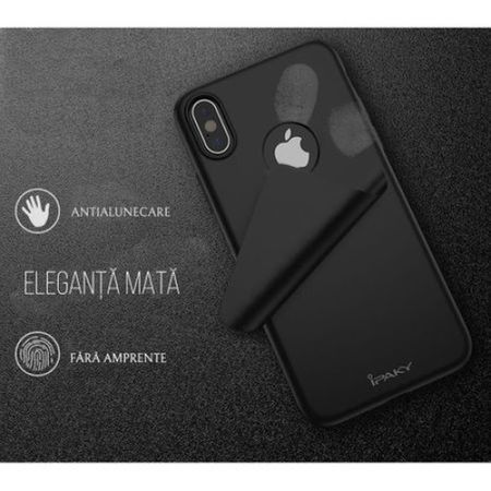 Husa iPhone X iPaky 360, Negru Folie sticla