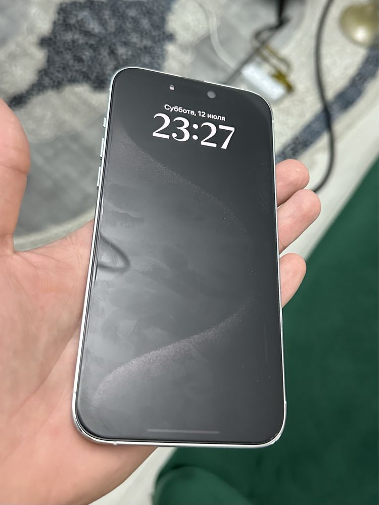 Iphone 14pro max custom silver & crocodile 1tb