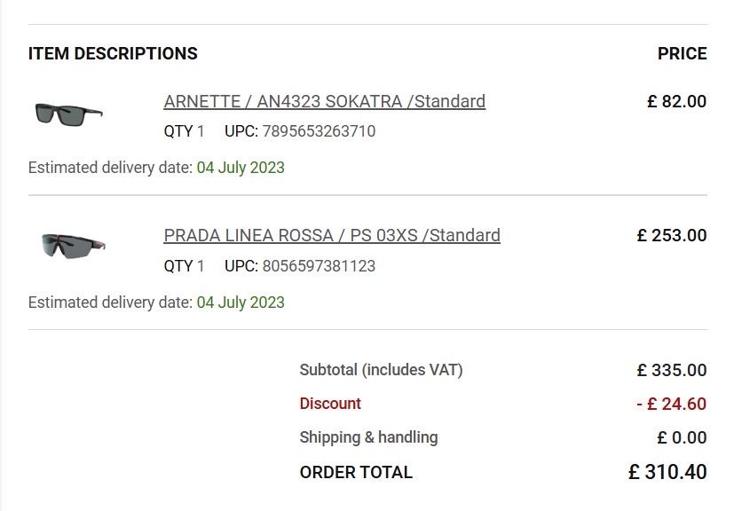 Слънчеви очила Prada Linea Rossa PS 03XS Standart черни