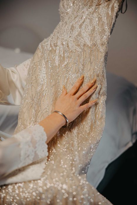 Rochie de mireasa sirena nude