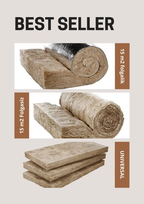 Минерал вата премиум, утеплитель, теплоизоляция (mineral paxta)